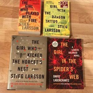 4 Stieg Larsson the girl with the dragon tattoo, hornets nest, series books